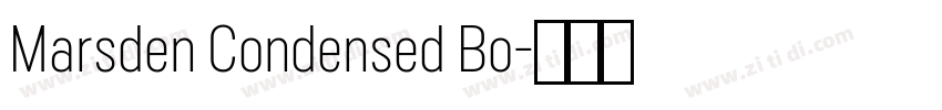 Marsden Condensed Bo字体转换